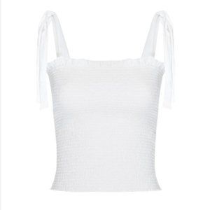 Nation LTD April Smocked Tank Top in White